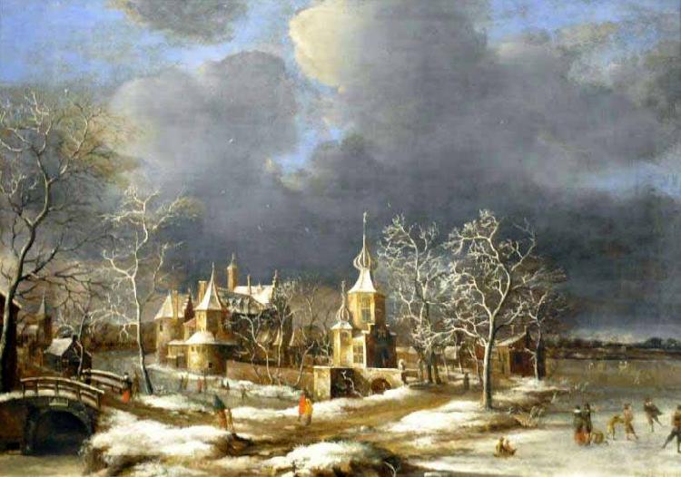 BORSSUM, Anthonie van Poelgeest Castle at Koudekerk near Leiden oil painting image